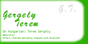 gergely terem business card